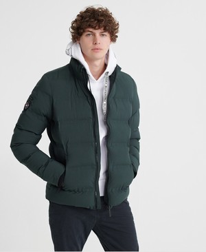 Superdry Ultimate Radar Quilt Puffer Férfi Kabát MélyZöld | LSQRC0524